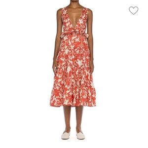 alga pacifico embroidered midi dress Agua by Agua Bendita | The Alga Pacifico embroidered midi dress is a wonderful day-to-night piece crafted in airy cotton poplin. It features gorgeous hand
